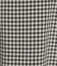 Gianni Bini Amelia Gingham Square Neck Sleeveless Tie Back Midi A-Line Dress