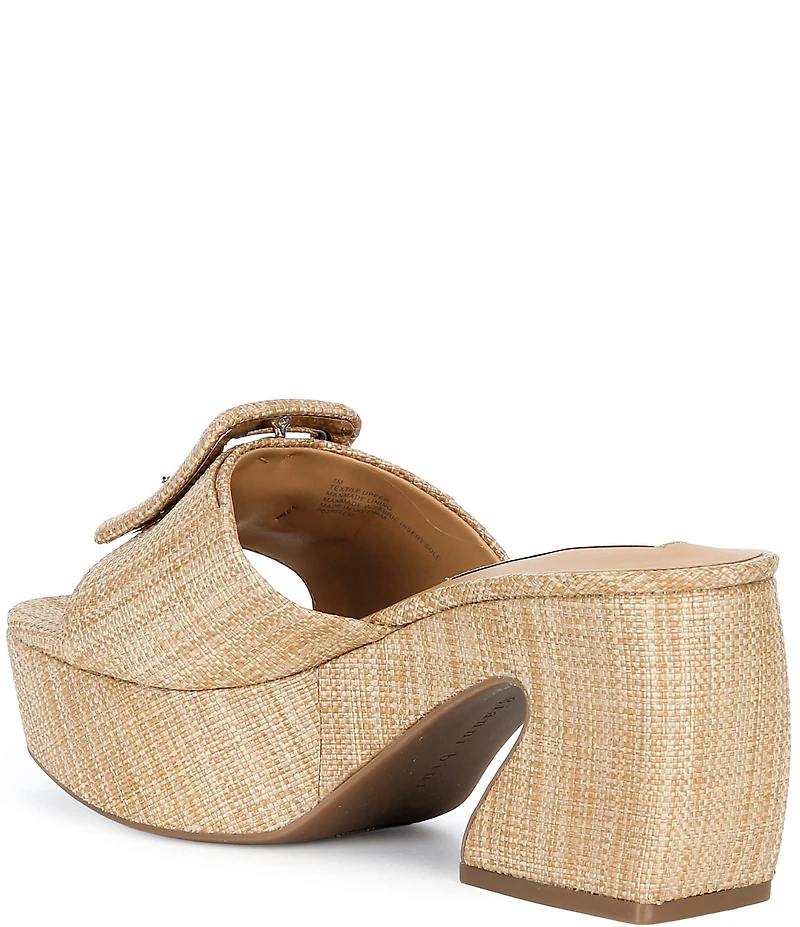 Gianni Bini Anders Mismatched Buckle Platform Slide Sandals