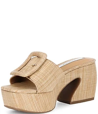 Gianni Bini Anders Mismatched Buckle Platform Slide Sandals