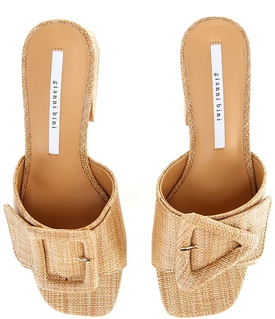 Gianni Bini Anders Mismatched Buckle Platform Slide Sandals