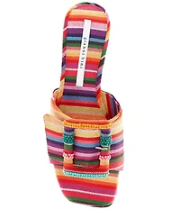 Gianni Bini Anders Two Mismatched Beaded Buckle Platform Slide Sandals