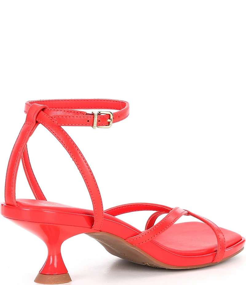 Gianni Bini Andi Leather Strappy Kitten Heel Sandals