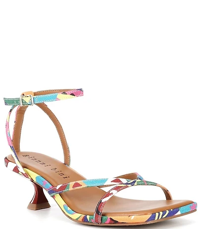 Gianni Bini Andi Printed Strappy Kitten Heel Sandals