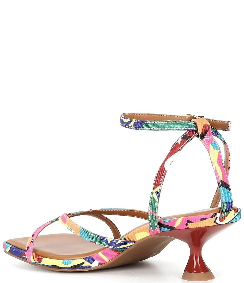 Gianni Bini Andi Printed Strappy Kitten Heel Sandals