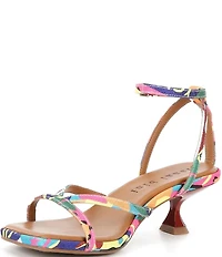 Gianni Bini Andi Printed Strappy Kitten Heel Sandals