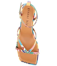 Gianni Bini Andi Printed Strappy Kitten Heel Sandals