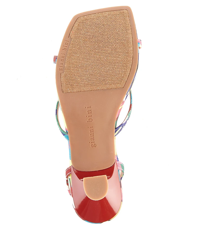 Gianni Bini Andi Printed Strappy Kitten Heel Sandals