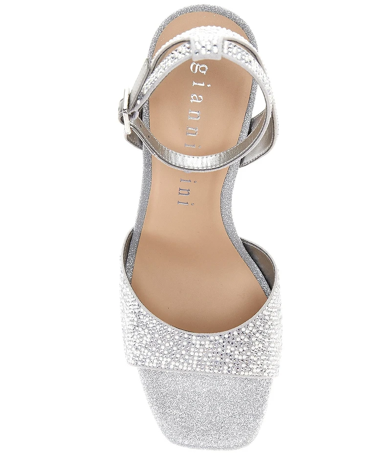 Gianni Bini Andreya Rhinestone and Pearl Embellished Platform Dress Sandals