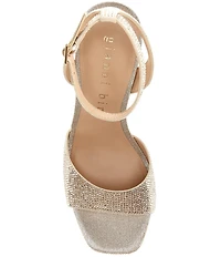 Gianni Bini Andreya Rhinestone Embellished Platform Dress Sandals