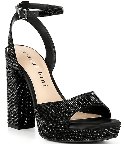 Gianni Bini Andreya Rhinestone Embellished Platform Dress Sandals