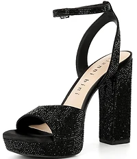 Gianni Bini Andreya Rhinestone Embellished Platform Dress Sandals