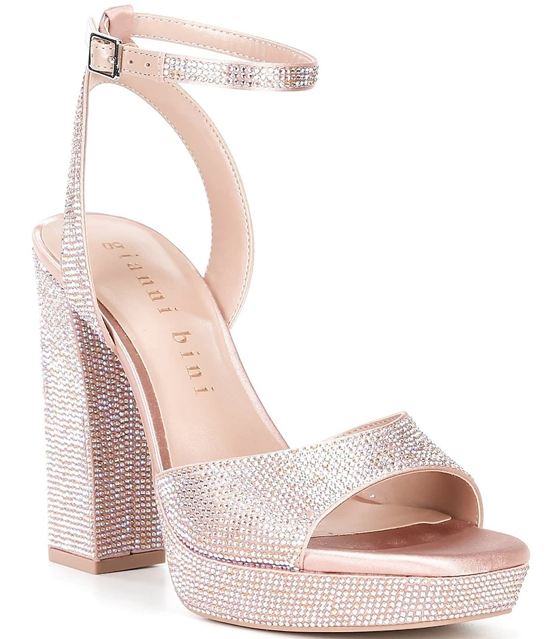 Gianni Bini Andreya Rhinestone Embellished Platform Dress Sandals
