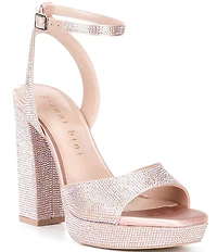 Gianni Bini Andreya Rhinestone Embellished Platform Dress Sandals