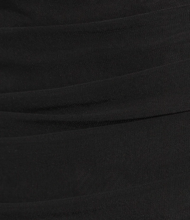 Gianni Bini Angelina Mesh Corset High Slit Sweetheart Neck Sleeveless Maxi Dress