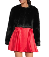 Gianni Bini Aria Faux Fur Long Sleeve Jacket