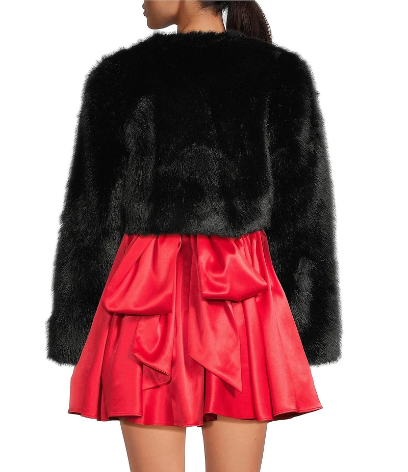 Gianni Bini Aria Faux Fur Long Sleeve Jacket