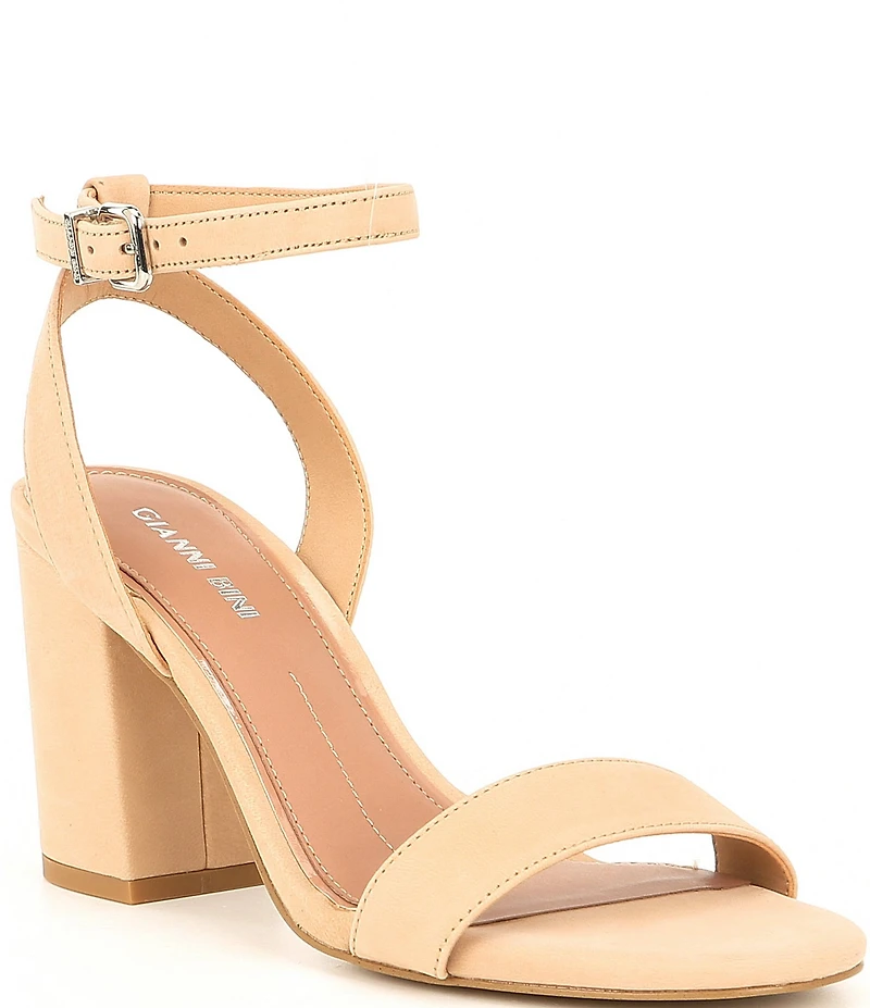 Gianni Bini Arleena Suede Ankle Strap Block Heel Sandals