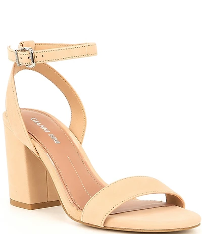Gianni Bini Arleena Suede Ankle Strap Block Heel Sandals