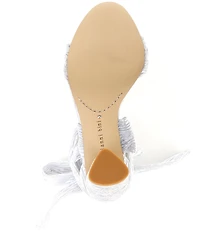 Gianni Bini Astraahh Glitter Metallic Ankle Wrap Dress Sandals