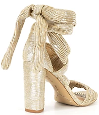 Gianni Bini Astraahh Glitter Metallic Ankle Wrap Dress Sandals