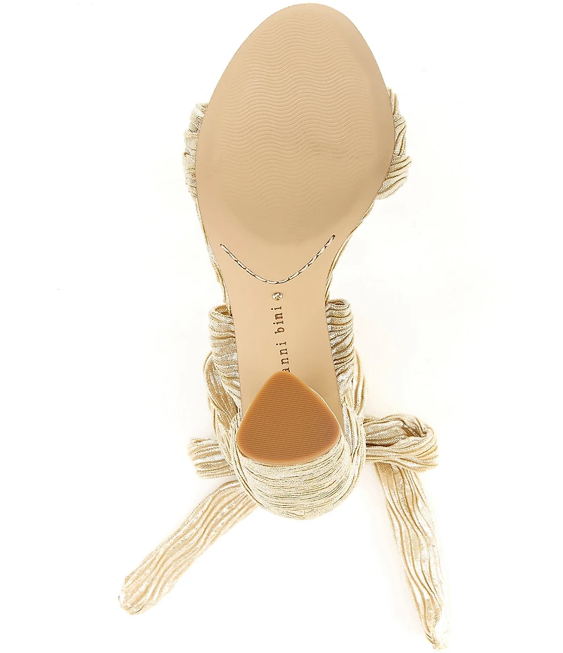 Gianni Bini Astraahh Glitter Metallic Ankle Wrap Dress Sandals