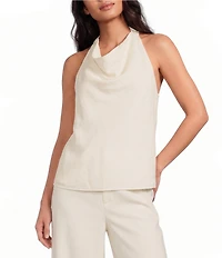 Gianni Bini Aurelia Cowl Neck Sleeveless Coordinating Linen Top