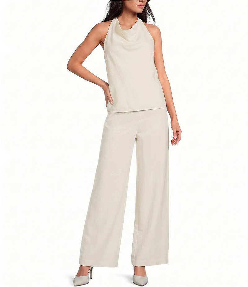 Gianni Bini Aurelia Cowl Neck Sleeveless Coordinating Linen Top