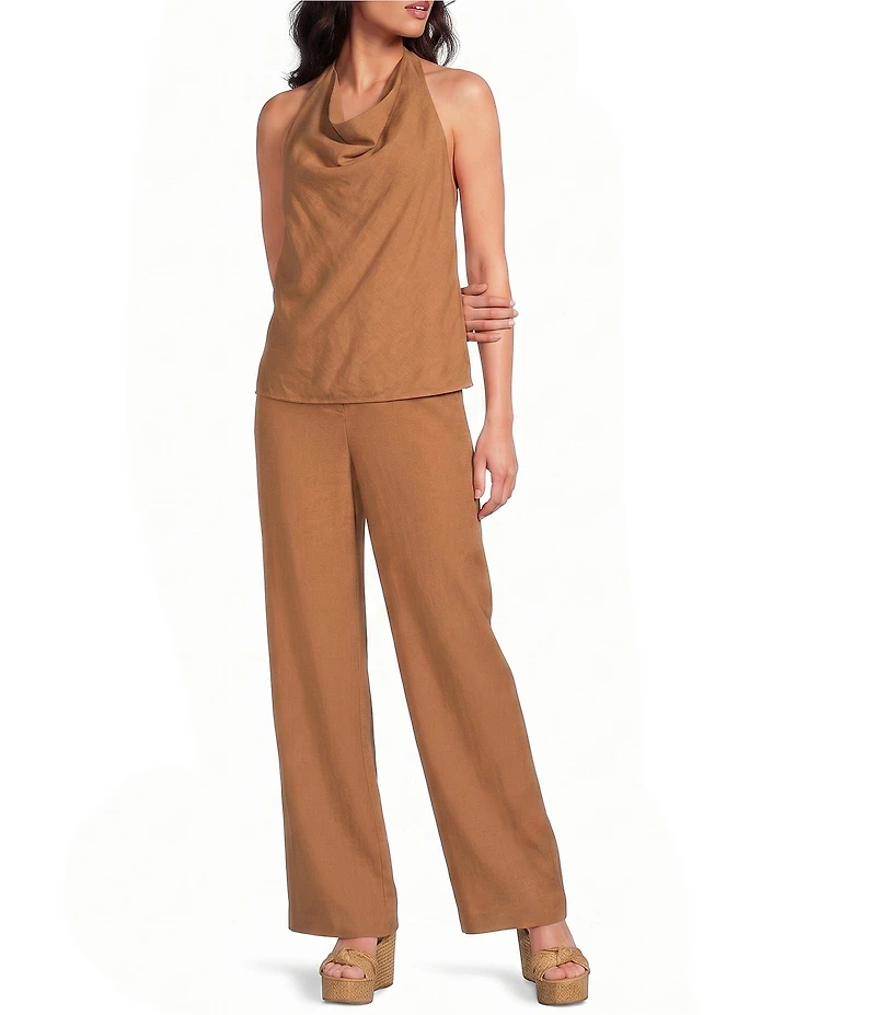 Gianni Bini Aurelia Cowl Neck Sleeveless Coordinating Linen Top