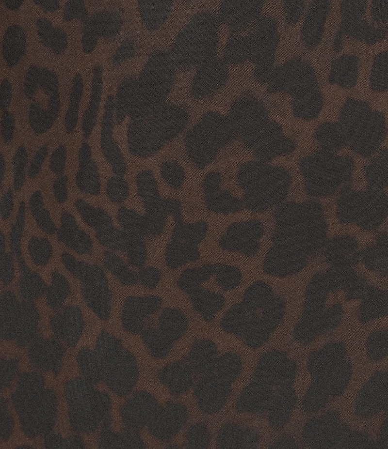 Gianni Bini Azari Printed Chiffon Cowl Neck Leopard Slip Dress