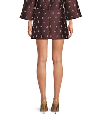 Gianni Bini Bead Embroidered Coordinating A-Line Mini Skirt