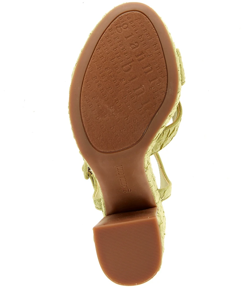 Gianni Bini Beaux Textured Whimsical Mismatch Ornament Platform Dress Sandals