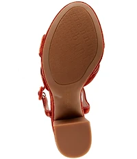 Gianni Bini Beaux Velvet Whimsical Mismatch Ornament Platform Dress Sandals