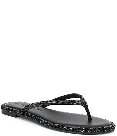Gianni Bini Betina Rhinestone Embellished Thong Sandals