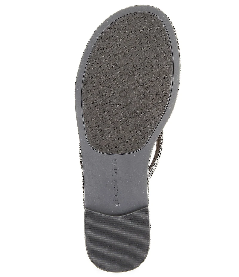 Gianni Bini Betina Rhinestone Embellished Thong Sandals