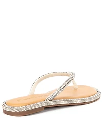 Gianni Bini Betina Rhinestone Embellished Thong Sandals