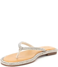 Gianni Bini Betina Rhinestone Embellished Thong Sandals