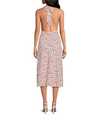 Gianni Bini Betty Cherry Print V-Neck Sleeveless Midi Dress