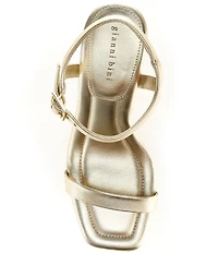 Gianni Bini Blakye Leather Stiletto Heel Dress Sandals