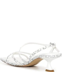 Gianni Bini Bridal Collection Alyx Two Rhinestone and Pearl Strappy Kitten Heel Dress Sandals