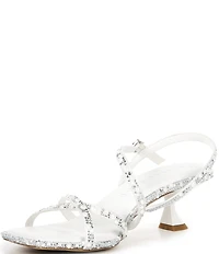 Gianni Bini Bridal Collection Alyx Two Rhinestone and Pearl Strappy Kitten Heel Dress Sandals