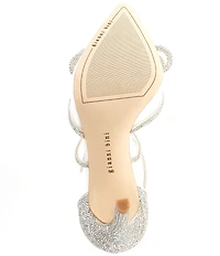Gianni Bini Bridal Collection Ezlynn Rhinestone Embellished Bow Vinyl Pointed Toe Pumps