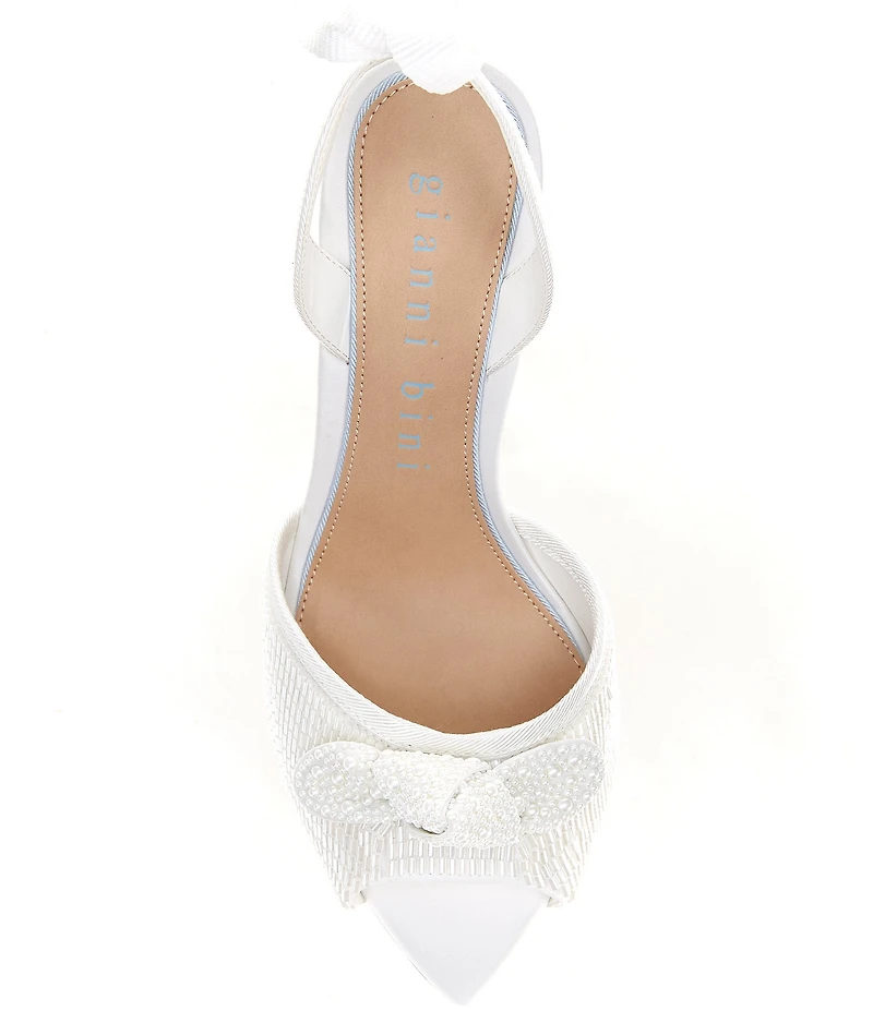 Gianni Bini Bridal Collection Gardner Two Embellished Ballet Lace Up Dress Sandals