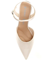Gianni Bini Bridal Collection Geno Satin Ankle Wrap Pointed Toe Pumps