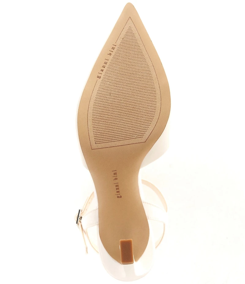 Gianni Bini Bridal Collection Geno Satin Ankle Wrap Pointed Toe Pumps