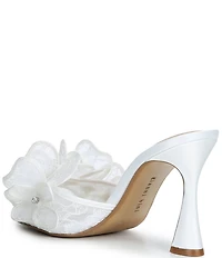 Gianni Bini Bridal Collection Haley Embroidered Flower Pearl Detail Slide Dress Sandals