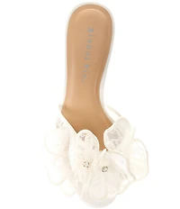 Gianni Bini Bridal Collection Haley Embroidered Flower Pearl Detail Slide Dress Sandals
