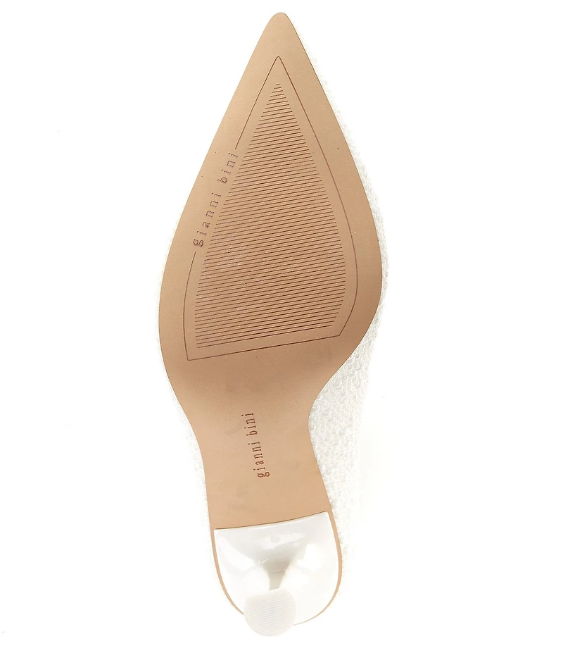Gianni Bini Bridal Collection TheaThree Pearl Scalloped Pointed Toe Pumps