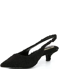 Gianni Bini Britnie Faux Shearling Kitten Heel Slingback Pumps