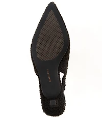 Gianni Bini Britnie Faux Shearling Kitten Heel Slingback Pumps