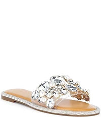 Gianni Bini Bryant Jewel and Pearl Banded Flat Sandals